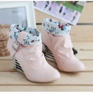 botine-cu-talpa-ortopedica-floral-fashion-roz - Incaltaminte