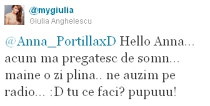 ef - 0 a Giulia mi-a dat follow pe twitter