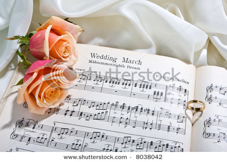stock-photo-sheet-music-of-the-wedding-march-with-roses-and-rings-8038042 - Ceva special