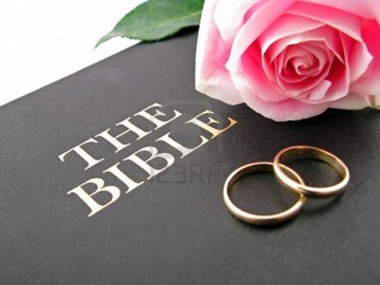 5022607-one-pink-rose-and-two-wedding-bands-on-the-bible - Together forever