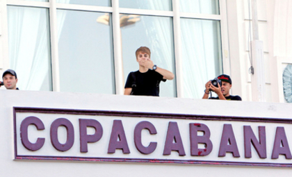  - 2011 Outside his hotel balcony in Rio De Janerio Brazil
