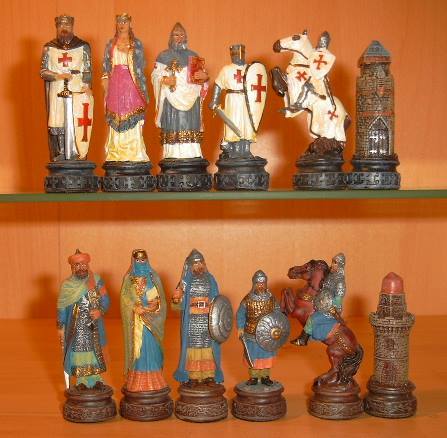 Piese de sah hand-made_Crestini versus sarazini_615 lei