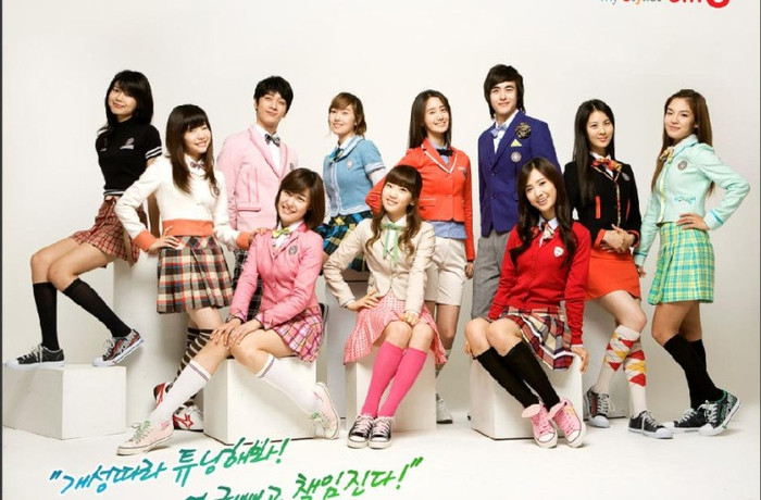SNSD with 2 guys