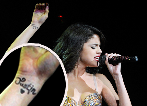 selena-gomez-justin-tattoo - Tatuaje Selena Gomez