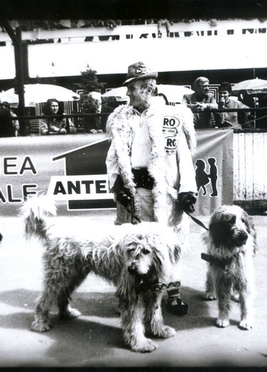 AUTHENTIC SHEPHERD WITH HIS DOGS AT THE FIRST NATIONAL CHAMPIONSHIP 1998 BUCHAREST