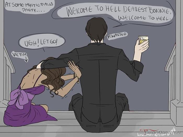 Damon & Bonnie - Cartoons