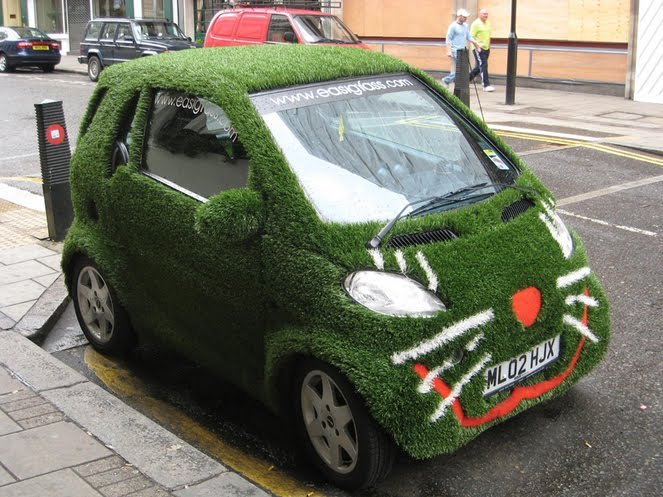 01-green-grass-car - masini ciudate