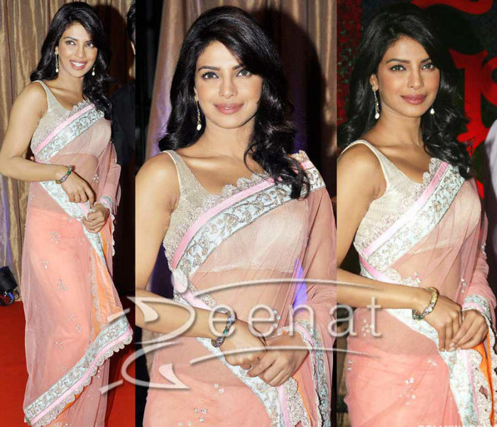 Priyanka-Chopra-Net-Saree - PRYANKA CHOPRA-IN SAREE