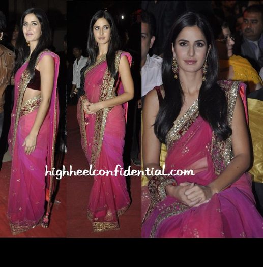 katrina-kaif-apsara-awards-2011-rocky-s-sari - KATRINA KAIF-IN SAREE