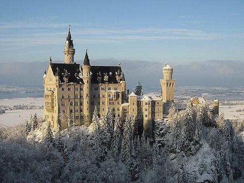 neuschwanstein-castle-winter - castele
