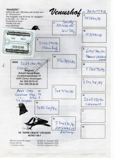 venus-ianssen - pedigree