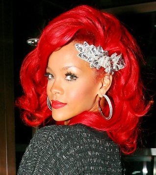 rihanna-red-hairstyle - x-Rihanna