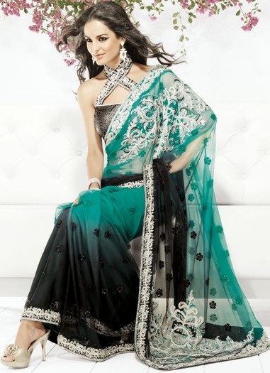 Ravishing-Embroidered-Net-Saree-SACAAA233-u - saree indian