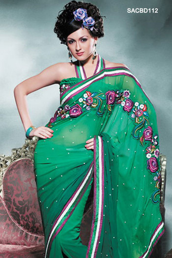 Spellbinding-Flora-Charm-Saree-SACBD112-b - saree indian
