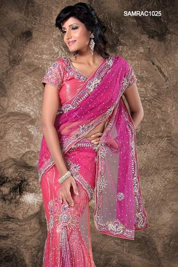 Spectacular-Net-Embroidered-Lehenga-Saree-SAMRAC1025-b - Sariuri de nunta