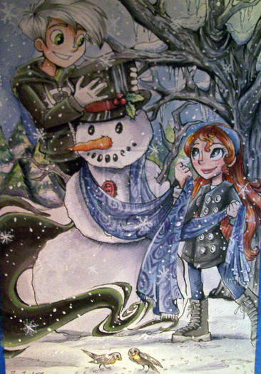 commission__snowman_by_sharpie91-d2yy2eb - Cea mai frumoasa vacanta