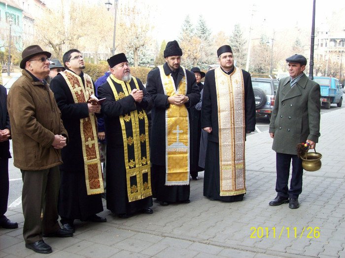 113_0688 - Dezvelire de placa comemorativa la Sighisoara in 26 noe 2011 a folcloristului Gh Cernea de catre Soc