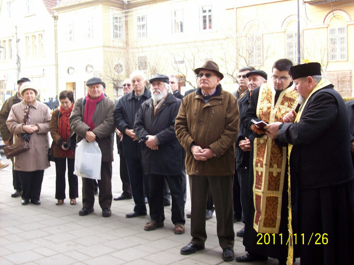 113_0690 - Dezvelire de placa comemorativa la Sighisoara in 26 noe 2011 a folcloristului Gh Cernea de catre Soc