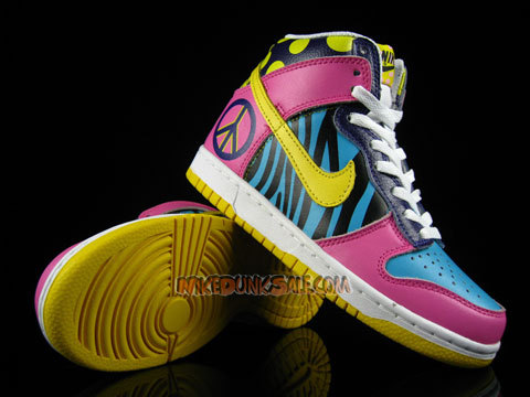 Nike-Dunk-High-Women-Premium-Funky-Town-Customs-White-Peach-Yellow - Funky