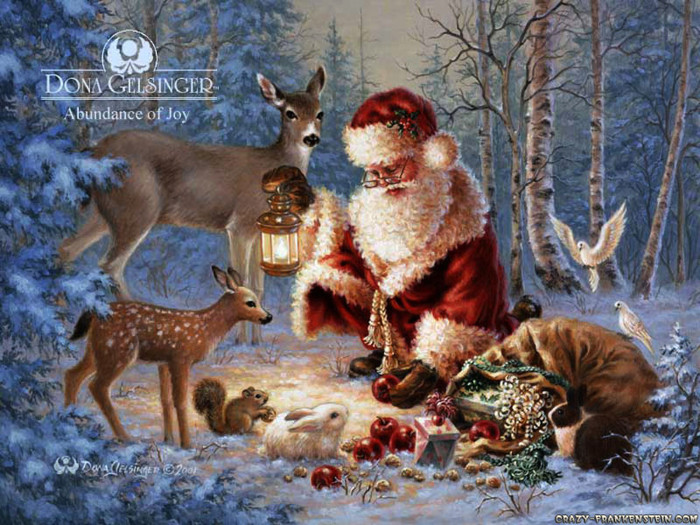 santa-claus-with-animals - Mosule Ce Tanar Esti