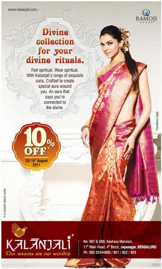 Deepika Padukone Wear Kalanjali Sari - Saree Collection[1]