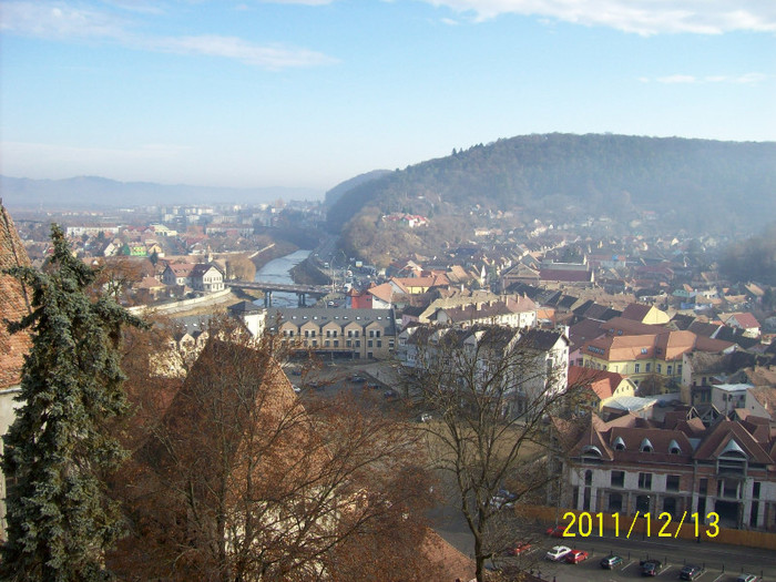 SIGHISOARA VEDERE SPRE  NORD-EST DIN TURNUL CU CEAS