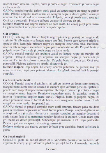 chabo 8 - Standard rase pasari