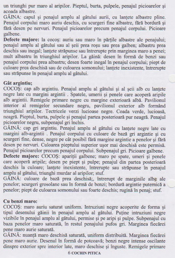 cochin pitic 6 - Standard rase pasari