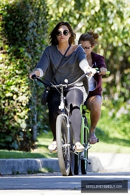 Demi (4) - Demi - August 25 - Rides her bike to Mel Diner in Los Angeles CA