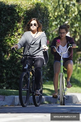 Demi (5) - Demi - August 25 - Rides her bike to Mel Diner in Los Angeles CA
