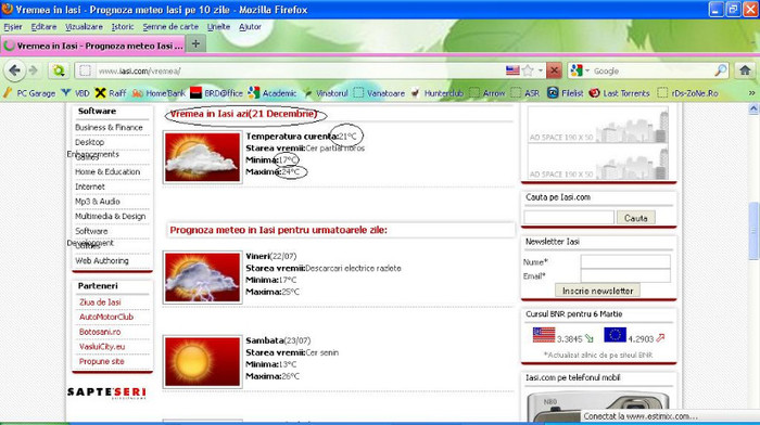 meteo decembrie