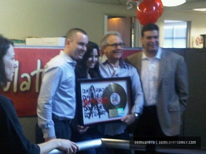 Demi (2) - Demi - February 16 - Receives the Gold Plaque for Dont Forget