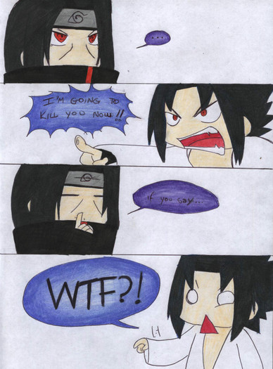 Itachi_vs__Sasuke____WTF__by_KaylaNostrade - Sasuke si Itaci