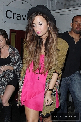 Demz (1) - Demi - September 28 - Leaves the Crave Cafe in Hollywood CA
