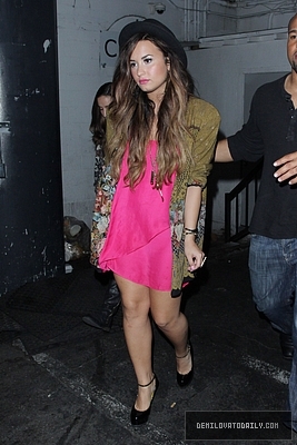 Demz (4) - Demi - September 28 - Leaves the Crave Cafe in Hollywood CA