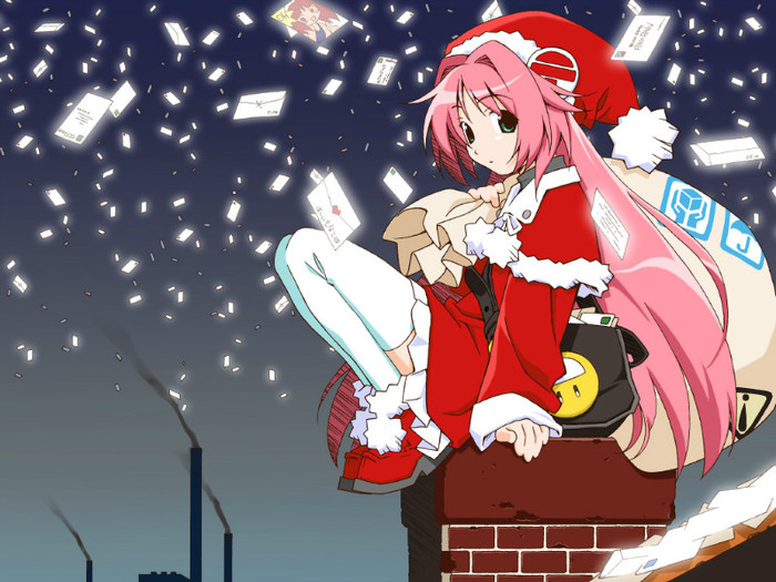 WALLPAPERS CHRISTMAS GIRL ANIME - Craciun fericit