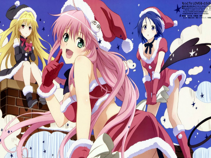 free-charming-anime-girls-in-christmas-wallpaperx - Craciun fericit