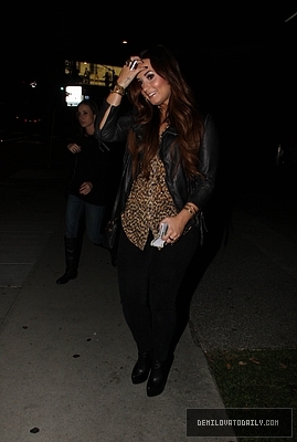 Demi (17) - Demi - October 19 - Leaves BOA Steakhouse in Beverly Hills CA