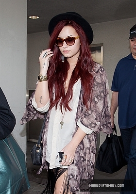 Demetria (5) - Demi - December 17 - Arrives into LAX Airport