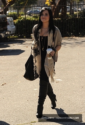Demi (1) - Demi - January 28 - Getting coffee in Santa Monica CA