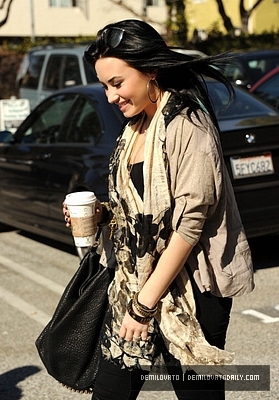 Demi (8) - Demi - January 28 - Getting coffee in Santa Monica CA