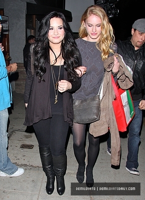 Demi - Demi - March 4 - Leaving Dan Tana Restaurant in Hollywood CA