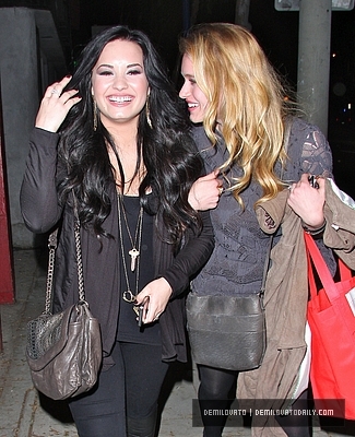 Demi (2) - Demi - March 4 - Leaving Dan Tana Restaurant in Hollywood CA