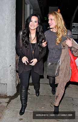 Demi (6) - Demi - March 4 - Leaving Dan Tana Restaurant in Hollywood CA