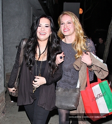 Demi (12) - Demi - March 4 - Leaving Dan Tana Restaurant in Hollywood CA