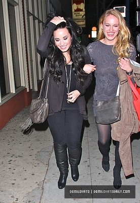 Demi (23) - Demi - March 4 - Leaving Dan Tana Restaurant in Hollywood CA