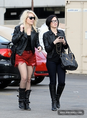 Demetria (3) - Demi - January 16 - Heading to lunch at Bob Big Boy Restaurant