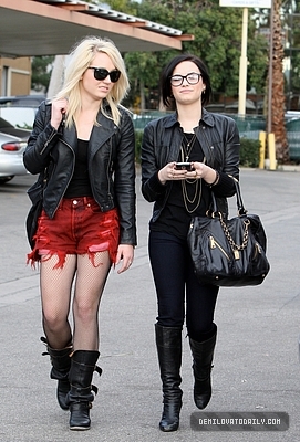 Demetria (10) - Demi - January 16 - Heading to lunch at Bob Big Boy Restaurant