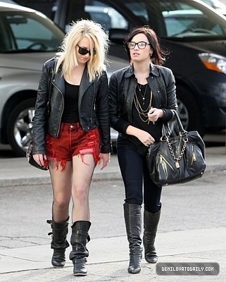 Demetria (14) - Demi - January 16 - Heading to lunch at Bob Big Boy Restaurant