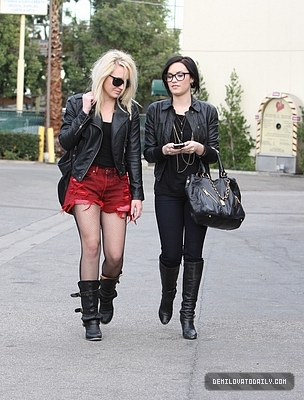 Demetria (27) - Demi - January 16 - Heading to lunch at Bob Big Boy Restaurant